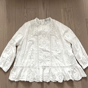 Zara eyelet top